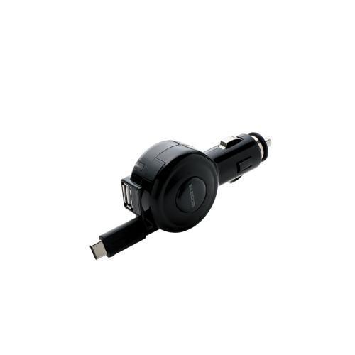 他サイト： エレコム(ELECOM) MPA-CCC04BK 車載充電器(3A・巻取りType-C&USB)の商品画像