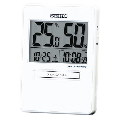 他サイト： セイコー(SEIKO) SQ797W 白 電波目覚まし時計 デジタル表示の商品画像