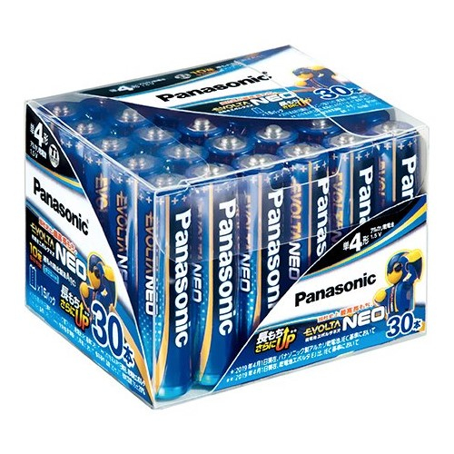 他サイト： パナソニック(Panasonic) LR03NJ/30SH エボルタNEO アルカリ乾電池 単4形 30本パックの商品画像