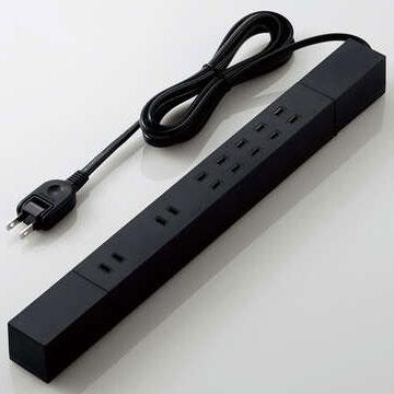 他サイト： エレコム(ELECOM) T-KF02-2720BK ブラック 電源タップ 高機能磁石ありタップ 延長コード 2ピン 7口 2mの商品画像