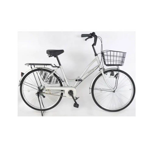 他サイト： 折りたたみ自転車 シティサイクル 24インチ ママチャリ 21テクノロジー(21Technology) MC240(ピュアシルバの商品画像