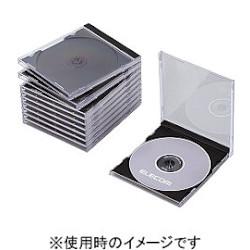 他サイト： エレコム(ELECOM) CCD-JSCN10BK(ブラック) Blu-ray/DVD/CDケース 標準 PS 1枚収納の商品画像