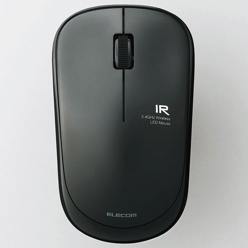 他サイト： エレコム(ELECOM) M-IR07DRBK ブラック 2.4GHz接続 赤外線LED 3ボタンの商品画像