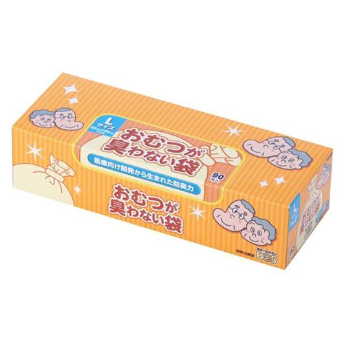 他サイト： クリロン化成 BOS 大人用 臭わない袋 Lサイズ 90枚 大人用おむつ約1個分 消臭袋の商品画像