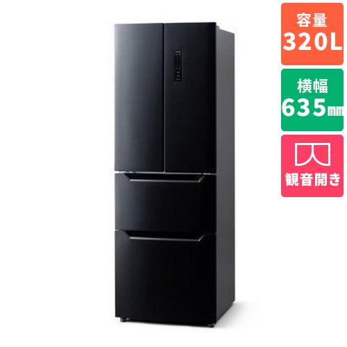 他サイト： 【標準設置料金込】【長期保証付】アイリスオーヤマ(Iris Ohyama) IRSN-32A-B ブラック 4ドア冷凍冷蔵庫 観の商品画像