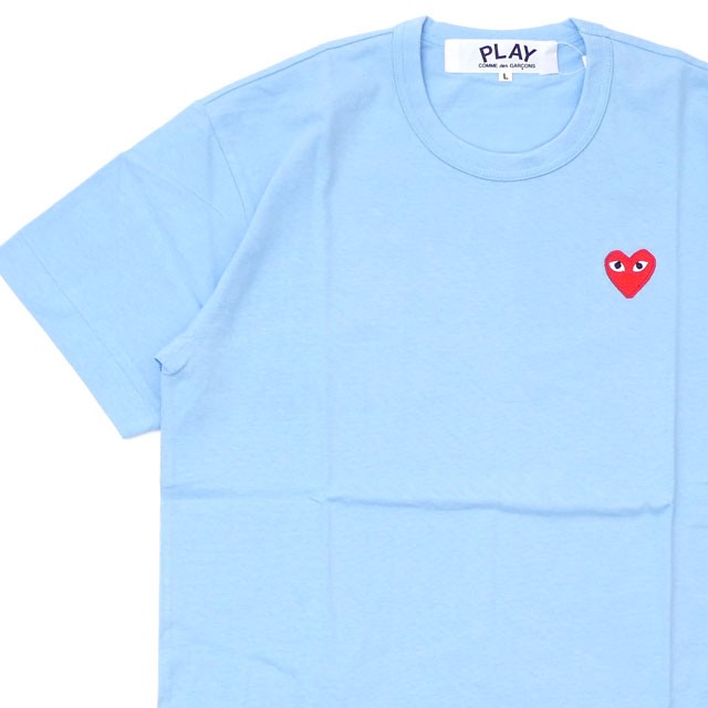 新作 プレイ コムデギャルソン Play Comme Des Garcons Mens Red Heart Wappen Tee Tシャツ Light Blue ブルー 青 半袖tシャツの通販はau Pay マーケット Essense