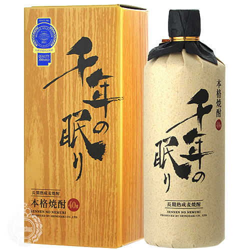他サイト： 千年の眠り 長期熟成麦焼酎 本格焼酎 篠崎 40度 720ml 瓶 【箱入り】の商品画像