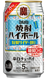 他サイト： タカラ 焼酎ハイボール 5% 特製サイダー割り 350ml 缶 × 24本 1ケースの商品画像