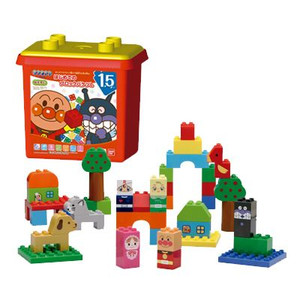他サイト： 4543112665973:BlockLabo ブロックラボ アンパンマン はじめてのブロックバケツL【新品】の商品画像