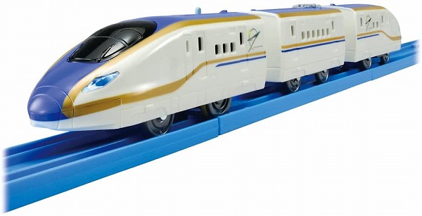 他サイト： 4904810223832:プラレール S-05 ライト付E7系新幹線かがやき【新品】 タカラトミー 車両 本体の商品画像
