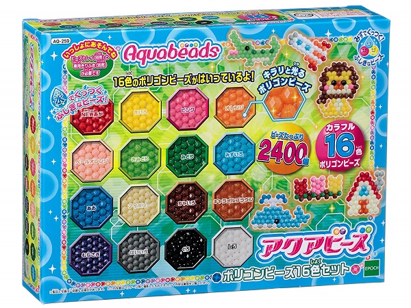 他サイト： 4905040308108:アクアビーズ ポリゴンビーズ16色セット【新品】 エポック(EPOCH)の商品画像