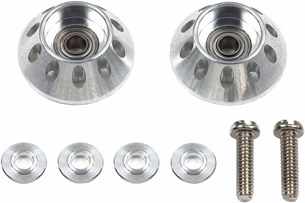 他サイト： 4950344956838:ミニ四駆 HG 軽量13mmオールアルミベアリングローラー テーパータイプ【新品】 グレードアップパの商品画像