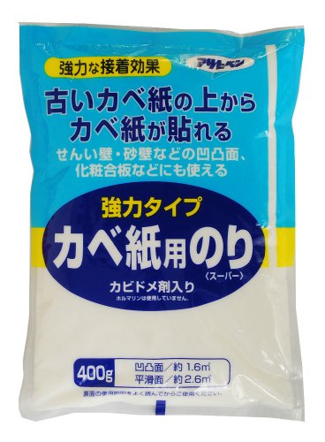 他サイト： アサヒペン 強力タイプ カベ紙用のり 773 400g 【北海道・沖縄・離島配送不可】の商品画像