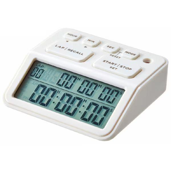 他サイト： キングジム 学習タイマー ルラップ ホワイト 試験対策タイマー LLT10-W 【北海道・沖縄・離島配送不可】の商品画像