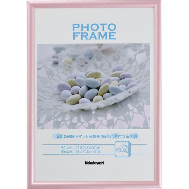 他サイト： ナカバヤシ PVCフォトフレーム A4・B5兼用 ピンク フ-TPS-401-P 【北海道・沖縄・離島配送不可】の商品画像