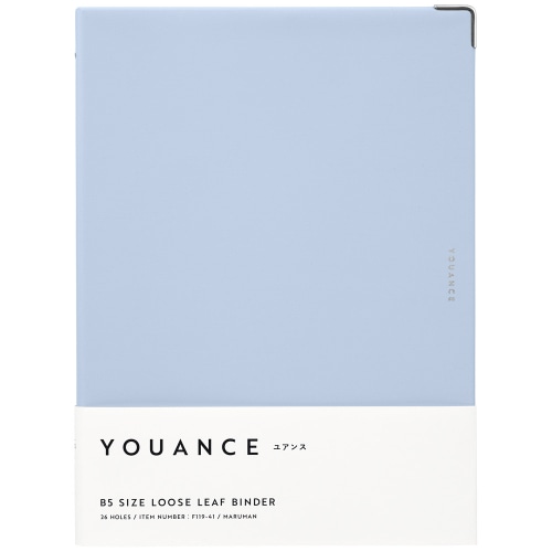 他サイト： 【メール便発送】マルマン バインダー ファイルノート ユアンス B5 26穴 ブルーグレー F119-41の商品画像