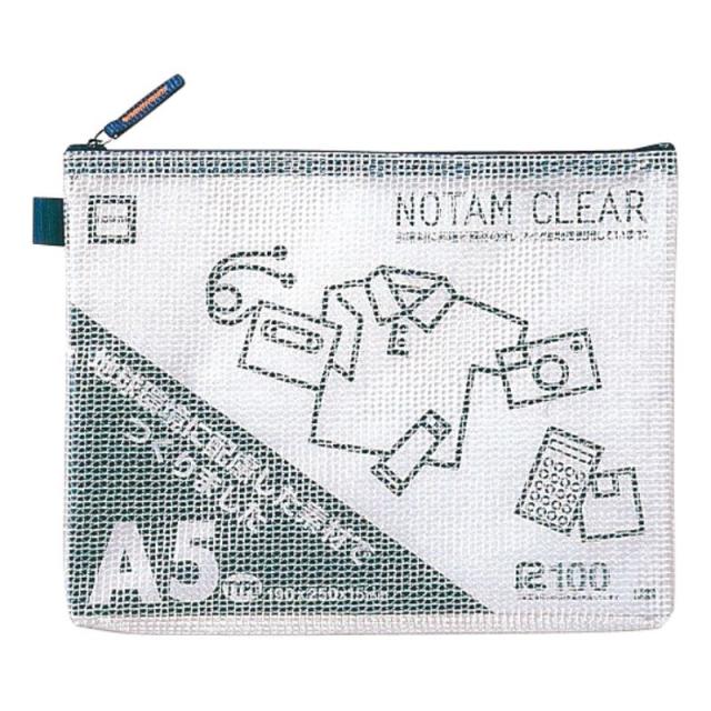 他サイト： 【メール便発送】サクラクレパス ノータム メッシュケース クリアー A5 青 UNC-A5#36の商品画像