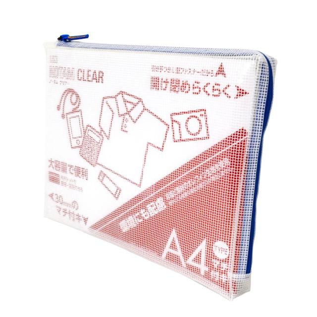 他サイト： サクラクレパス ノータム メッシュケース クリアー マチ付 A4 ブルー UNCM-A4#36 【北海道・沖縄・離島配送不可】の商品画像