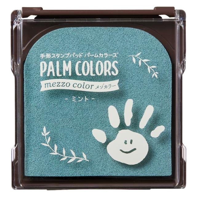 他サイト： 【メール便発送】シヤチハタ  PALM COLORS 手形スタンプパッド メゾカラー ミント HPS-MA/H-MTの商品画像