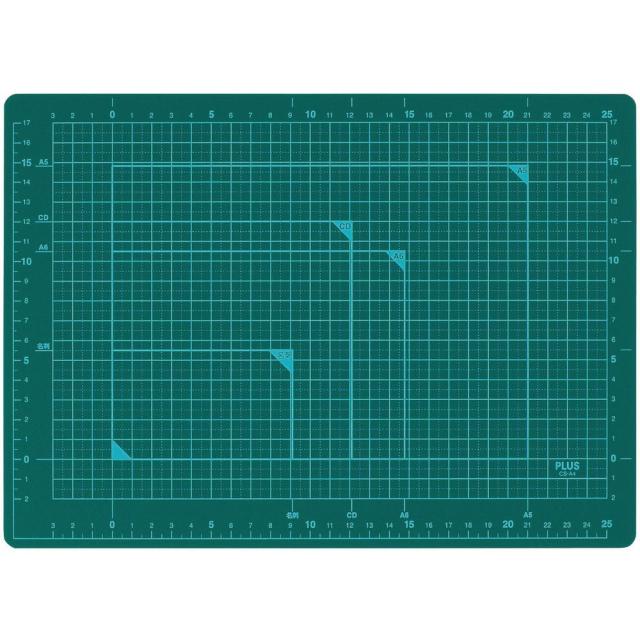 他サイト： プラス カッティングマット カラータイプ 両面使用 A4 グリーン CS-A4 【北海道・沖縄・離島配送不可】の商品画像