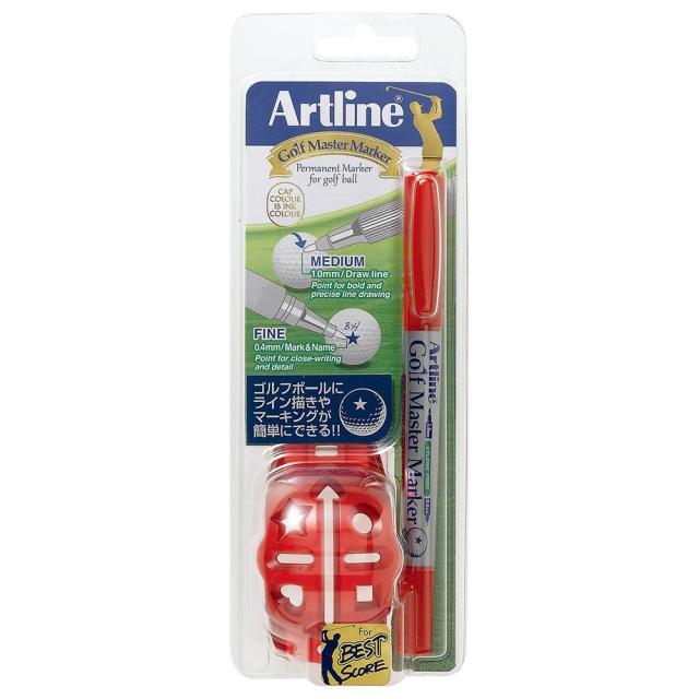他サイト： シヤチハタ アートライン ゴルフマスターマーカー 赤 K-841TG/H-R 【北海道・沖縄・離島配送不可】の商品画像