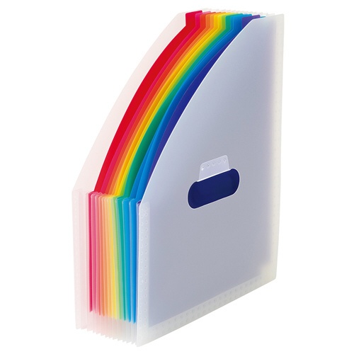 他サイト： セキセイ アドワン レインボー ドキュメントスタンド A4 タテ 12仕切り13ポケット AD-2701-00 【北海道・沖縄・の商品画像