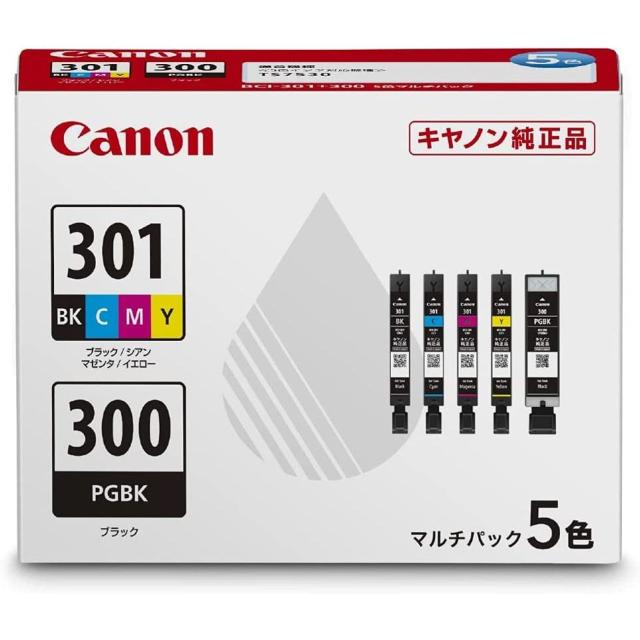 他サイト： キヤノン Canon 純正 PIXUS インクタンク マルチパック5色 BCI-301+300/5MP 【北海道・沖縄・離島配送の商品画像