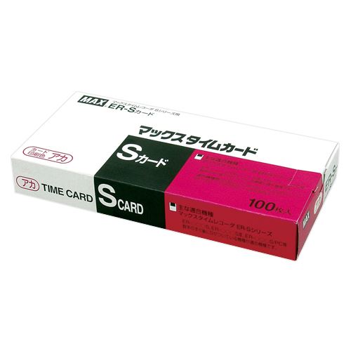 他サイト： 【メール便発送】マックス タイムカード 赤 ER-Sカードアカ 00015366の商品画像