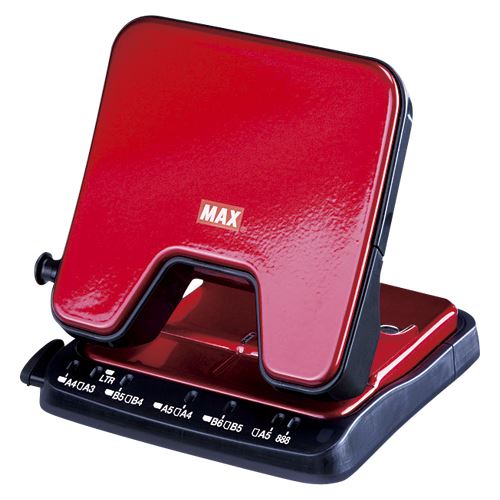 他サイト： マックス 軽あけパンチ SCOOVA レッド DP-35T/R 00019472 【北海道・沖縄・離島配送不可】の商品画像
