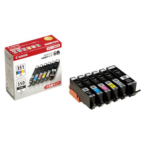 他サイト： キヤノン インクタンク6色マルチP【大容量タイプ】 BCI-351XL+350XL/6MP 00016373 【北海道・沖縄・離の商品画像