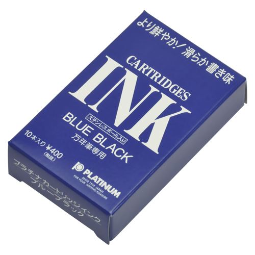 他サイト： プラチナ萬年筆 デスクペン用インク ブルーブラック SPSQ-400 #3 00043068 【北海道・沖縄・離島配送不可】の商品画像