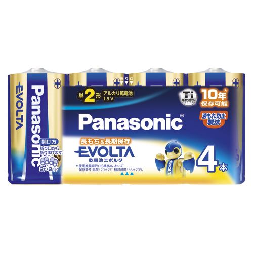 他サイト： パナソニック エボルタ単2 4個パック シュリンク LR14EJ/4SW 00073806 【北海道・沖縄・離島配送不可】の商品画像