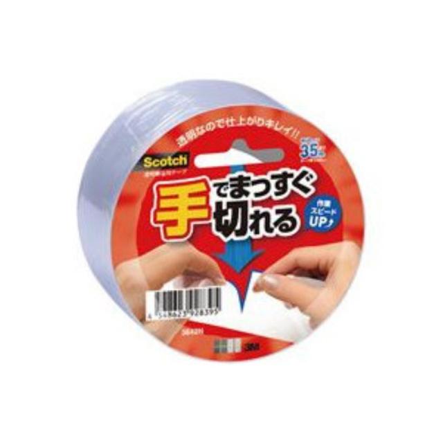他サイト： スリーエム 手で切れる透明梱包用テープ 3842K 00203480 【北海道・沖縄・離島配送不可】の商品画像