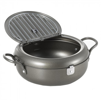 他サイト： 天壱 フタ付天ぷら鍋 22cm SJ2135 【北海道・沖縄・離島配送不可】の商品画像