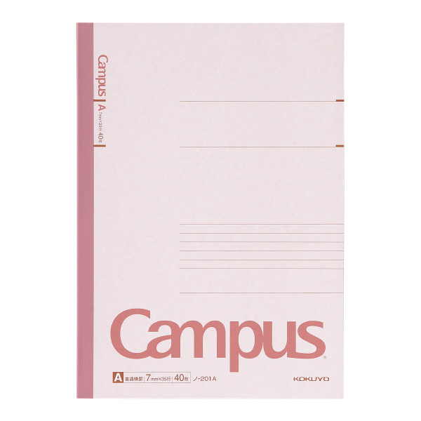 他サイト： 【メール便発送】コクヨ キャンパスノート A罫 普通横罫 A4 1号 罫幅7mm 40枚 ノ-201Aの商品画像