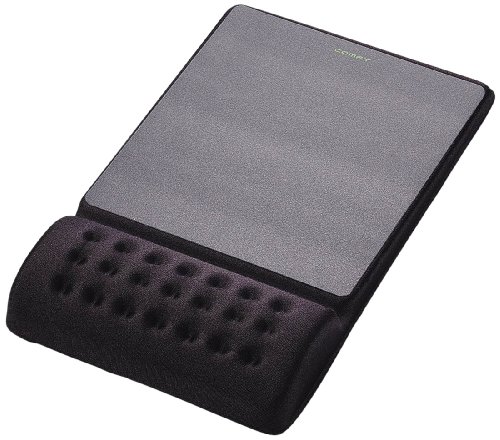 他サイト： 【メール便発送】エレコム 疲労軽減リストレスト一体型マウスパッド ”COMFY”ハード(ブラック) MP-096BKの商品画像