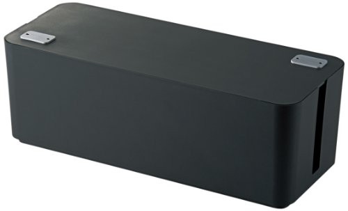 他サイト： エレコム ケーブル収納ボックス 6個口電源タップ収納 ブラック EKC-BOX001BK 【北海道・沖縄・離島配送不可】の商品画像
