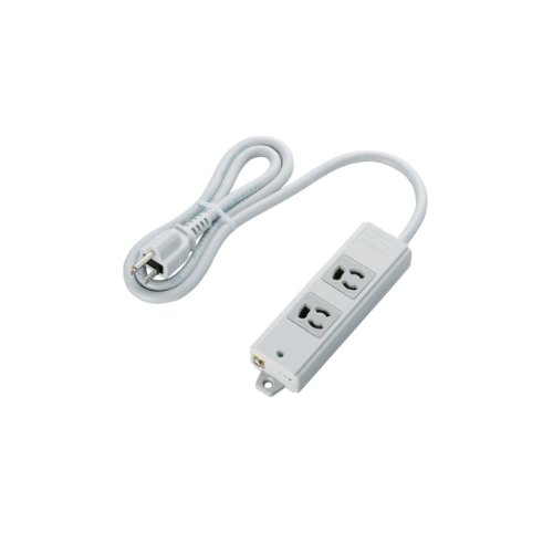 他サイト： エレコム RoHs準拠OAタップ 抜け止め 3P 2個口 3Pプラグ マグネット付き 1m グレー T-WRM3210LG/RSの商品画像