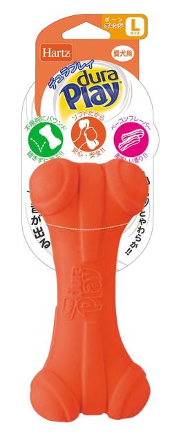 他サイト： 住商アグロ ハーツ デュラプレイ ボーン Lサイズ ネオンオレンジ 犬用おもちゃ 【北海道・沖縄・離島配送不可】の商品画像