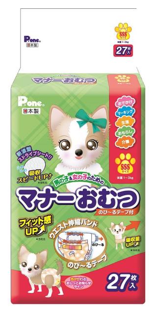 他サイト： 第一衛材 マナーおむつのび〜るテープ SSS 27P ペット用品 【北海道・沖縄・離島配送不可】の商品画像