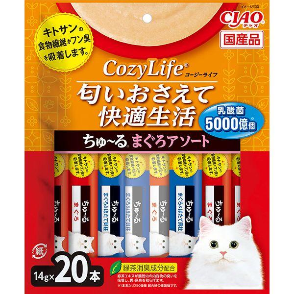 他サイト： いなばペットフード CIAO CozyLife ちゅ〜る まぐろアソート 14g×20本入 猫用おやつ 【北海道・沖縄・離島配送の商品画像