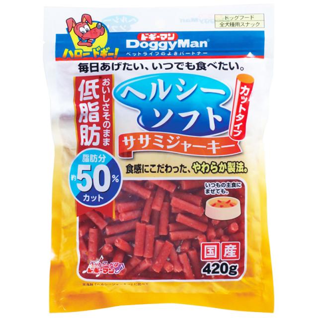 他サイト： ドギーマン ヘルシーソフトササミジャーキー カットタイプ 420g 犬用おやつ 【北海道・沖縄・離島配送不可】の商品画像