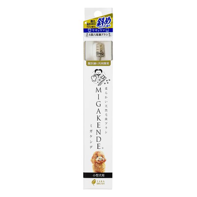 他サイト： mt designs 柔らかい天然毛歯ブラシ ミガケンデ 斜めカット植毛 犬用 ペット用品 【北海道・沖縄・離島配送不可】の商品画像