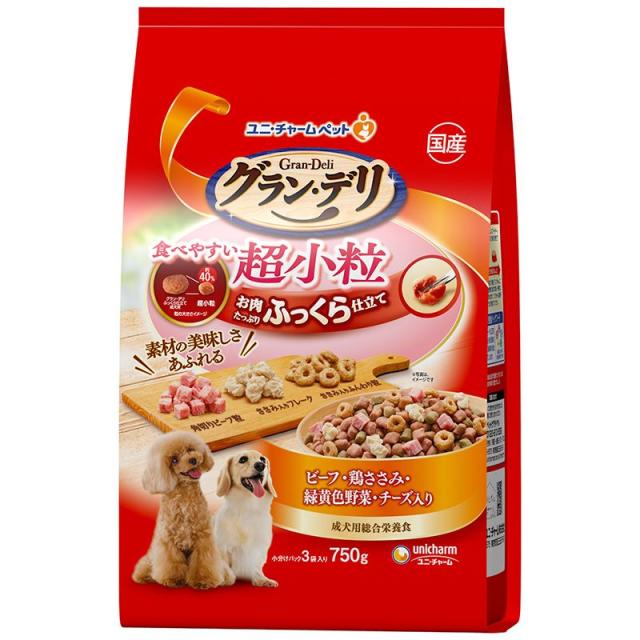他サイト： (まとめ買い)ユニ・チャーム グラン・デリ ふっくら仕立て食べやすい超小粒 750g 犬用フード 〔×4〕 【北海道・沖縄・離島の商品画像