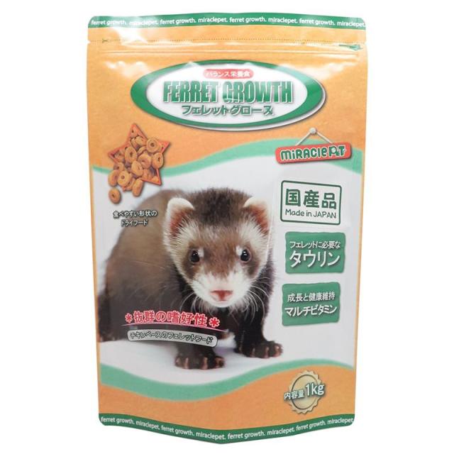 他サイト： ニチドウ フェレットグロース 1kg フェレット用フード 【北海道・沖縄・離島配送不可】の商品画像