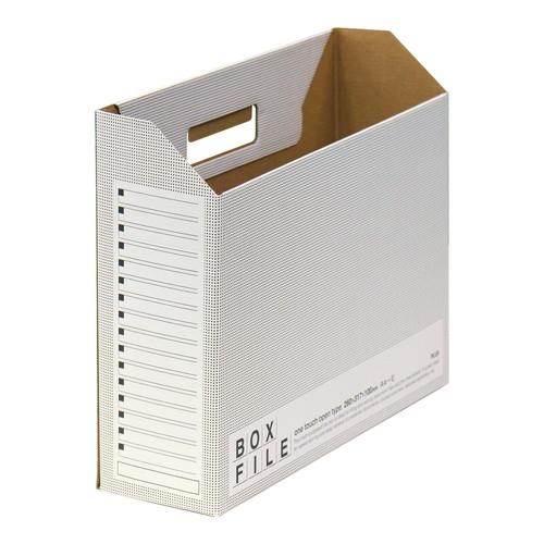 他サイト： プラス ボックスファイル エコノミー FL-099BF A4横 背幅100mm ダークグレー 10冊入 FL-099BF DGYの商品画像