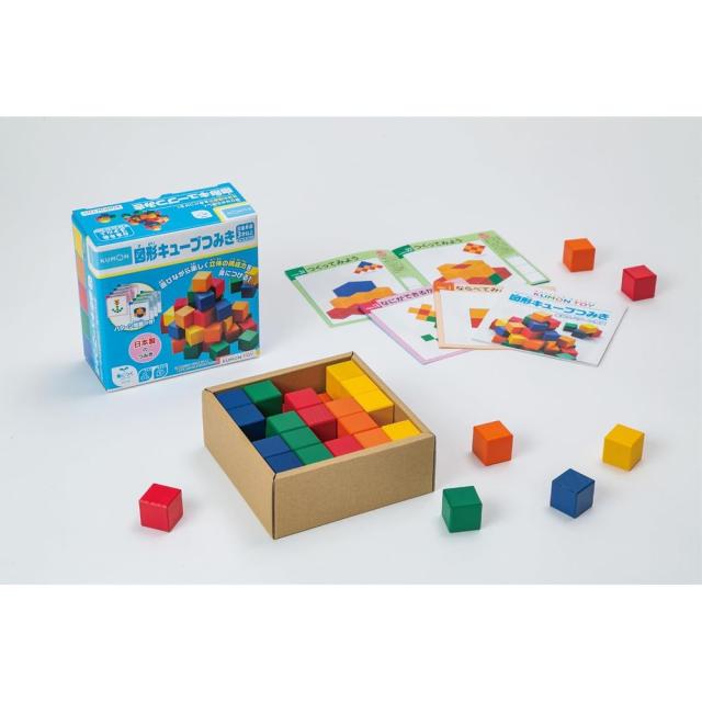 他サイト： くもん出版 図形キューブつみき 知育玩具 おもちゃ 3歳以上 WK-33 【北海道・沖縄・離島配送不可】の商品画像