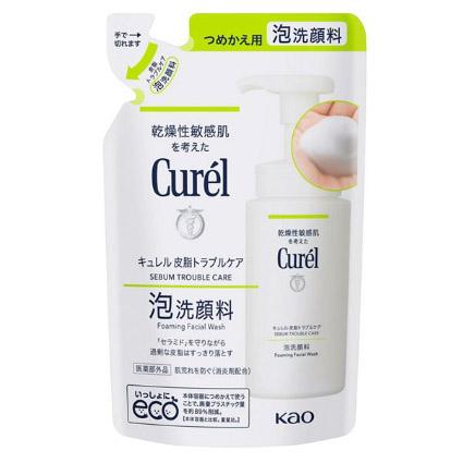 他サイト： 【メール便発送】【医薬部外品】 花王 キュレル 皮脂トラブルケア泡洗顔料 つめかえ用 130mlの商品画像