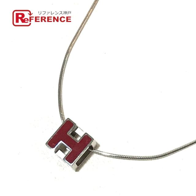 あす着エルメス カージュ ド アッシュ Hロゴ キューブ アクセサリー ネックレス
