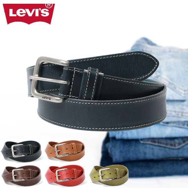 ベルト メンズ 本革 カジュアル Levis リーバイス 大きいサイズ ブランド ビジネス バックル 本革 レザー 牛革 無地 レザーベルト